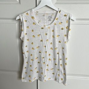 Banana Republic Lemon Tank with rolled sleeves